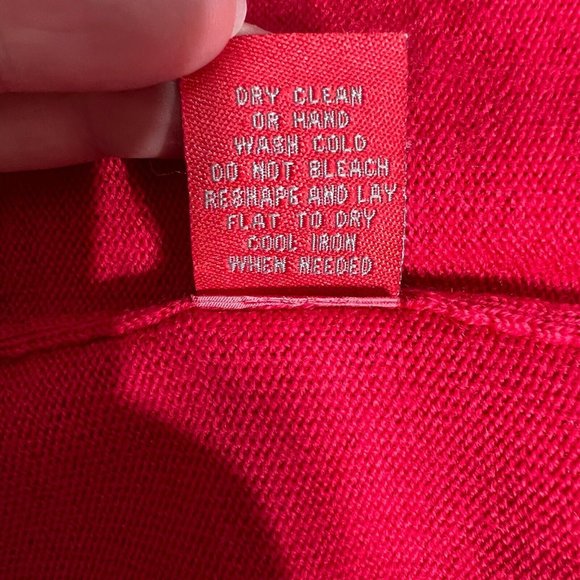 Krimson Klover Sweater Dress Womens XS Red 100% Merino Wool Long Sleeve V Neck - Picture 10 of 13
